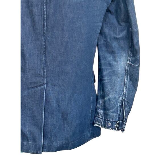 Armani Exchange Women’s Denim Chore Jacket Mock Collar Sz M Country Barn Outdoor - Picture 10 of 12